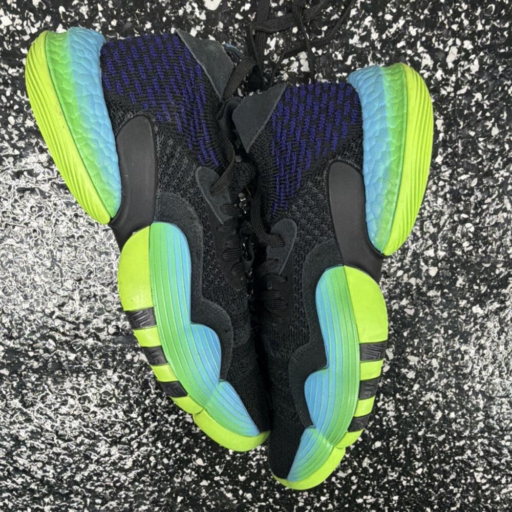 adidas Trae Young Black Blue Green Men's Athletic Sneakers 2022